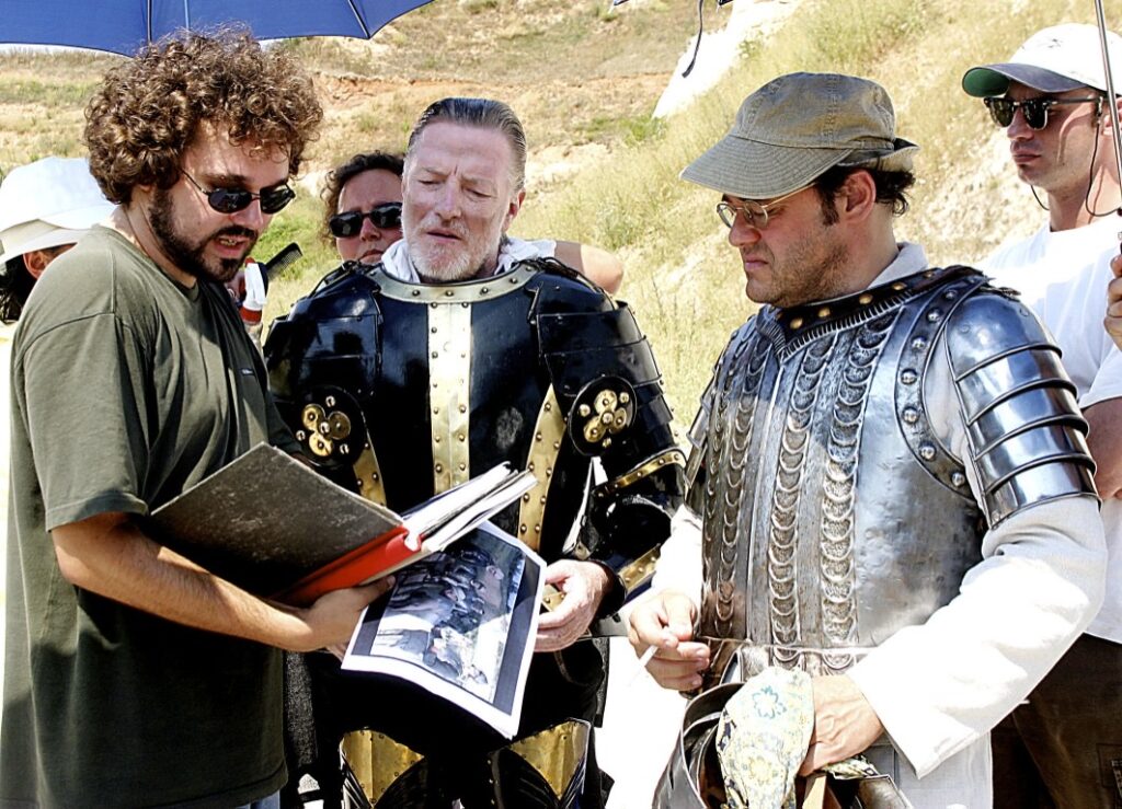 Joern Hinkel bei Dreharbeiten zu den Nibelungenfestspielen